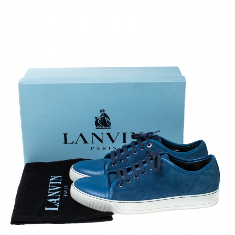 Lanvin Suede and Leather DDB1 Low Top Sneakers Size 41 TLC