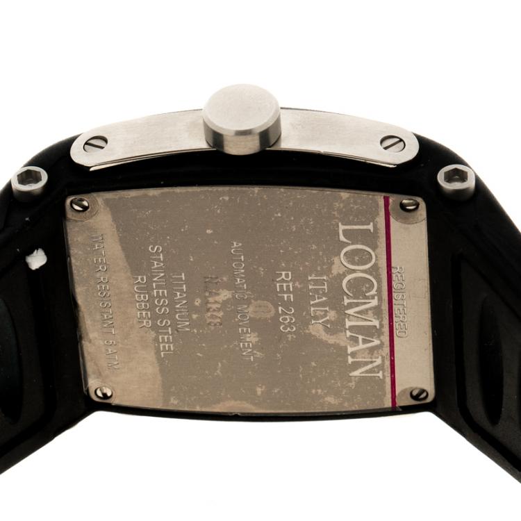 مملوكة مسبقًا Locman Grey Titanium and Stainless Steel Tremila N.A1343 Men's Wristwatch 40MM