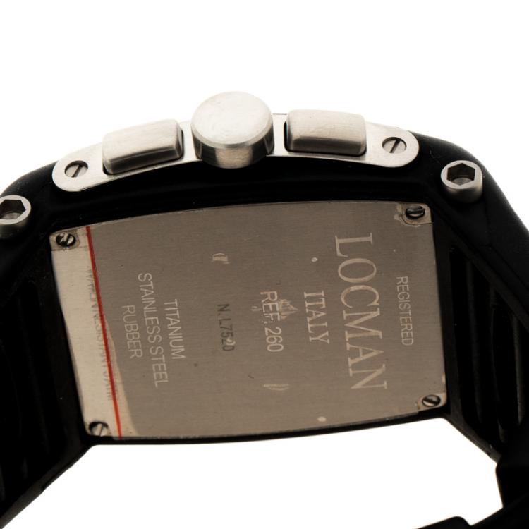 Pre Owned Locman Grey Titanium and Stainless Steel Tremilla N.L7520 Men's Wristwatch 41MM