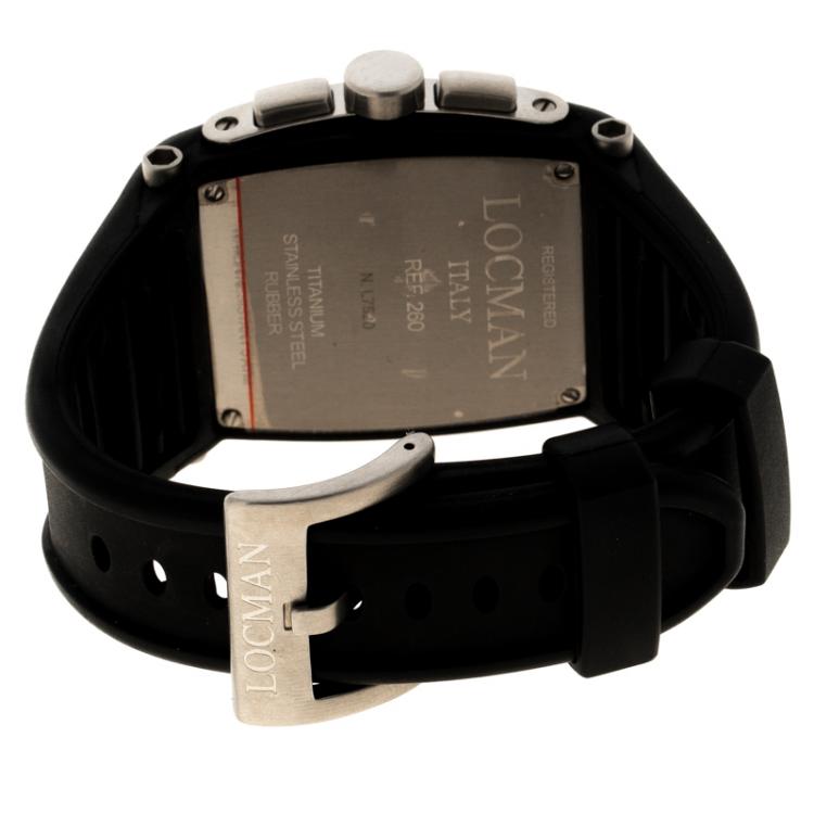 Pre Owned Locman Grey Titanium and Stainless Steel Tremilla N.L7520 Men's Wristwatch 41MM