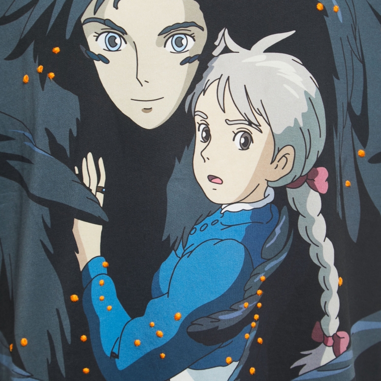 Pre Owned Loewe X  Howl's Moving Castle Multicolor Cotton "Howl and Sophie" T-Shirt M