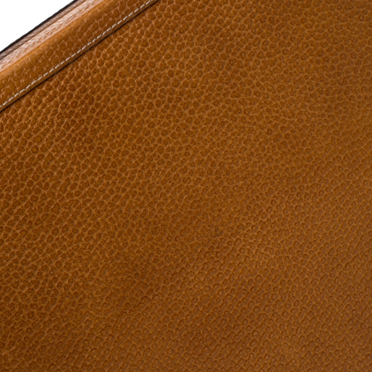 Pre Owned Loewe Tan Leather Briefcase 