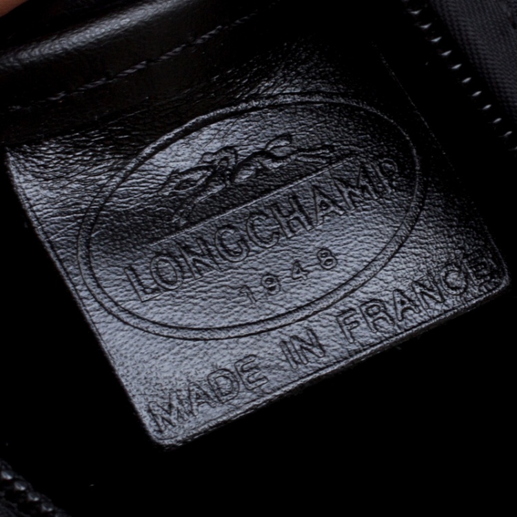 Pre Owned Longchamp Black Nylon Messenger Bag