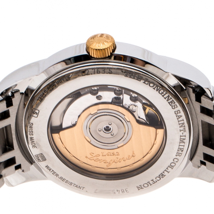 Pre Owned Longines Black 18K Rose Gold Stainless Steel L2.763.5.52.7 The Saint-Imier Men's Wristwatch 38 mm