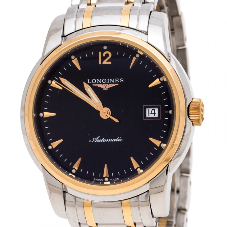 Pre Owned Longines Black 18K Rose Gold Stainless Steel L2.763.5.52.7 The Saint-Imier Men's Wristwatch 38 mm