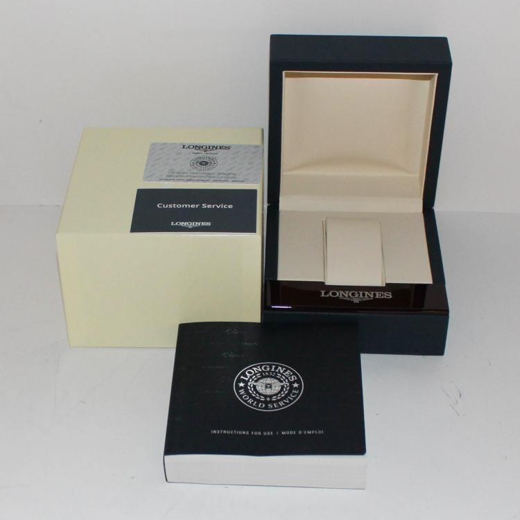 Pre Owned Longines Black Stainless Steel Conquest L3.760.4.56.3 Men's Wristwatch 43 MM