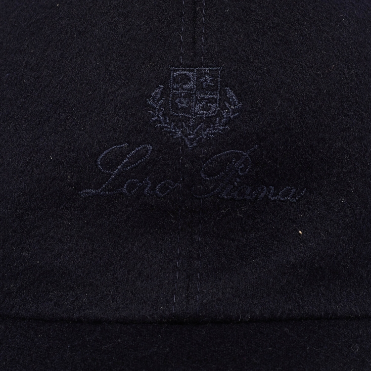 Pre Owned Loro Piana Navy Blue Cashmere Storm System Baseball Cap M