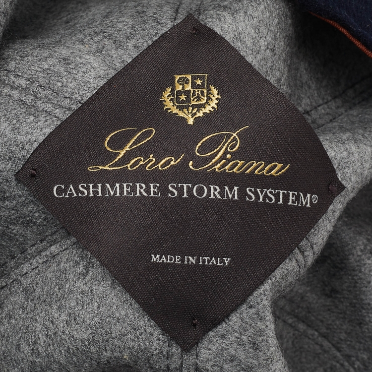 Pre Owned Loro Piana Navy Blue Cashmere Storm System Baseball Cap M