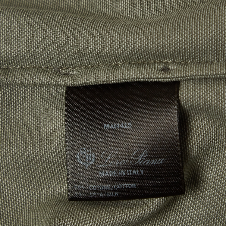 Pre Owned Loro Piana Grey Cotton Polo T-Shirt M