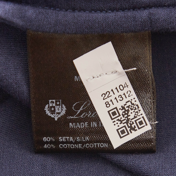 Pre Owned Loro Piana Blue Cotton Blend Soft T-Shirt XXL