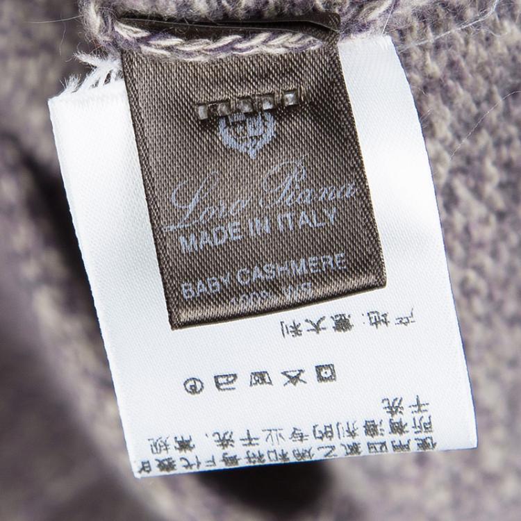 Pre Owned Loro Piana Purple Baby Cashmere Cardigan 3XL