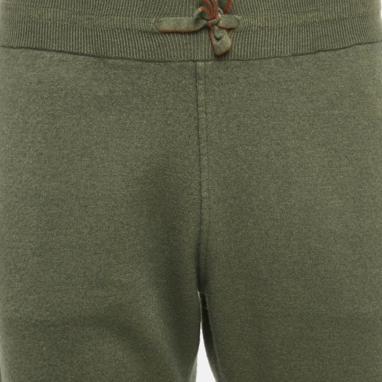 Pre Owned Loro Piana Green Cashmere Sweatpants 3XL