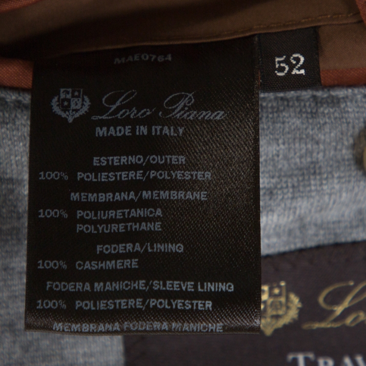 Pre Owned Loro Piana Brown Traveller Windmate Hooded Jacket XL