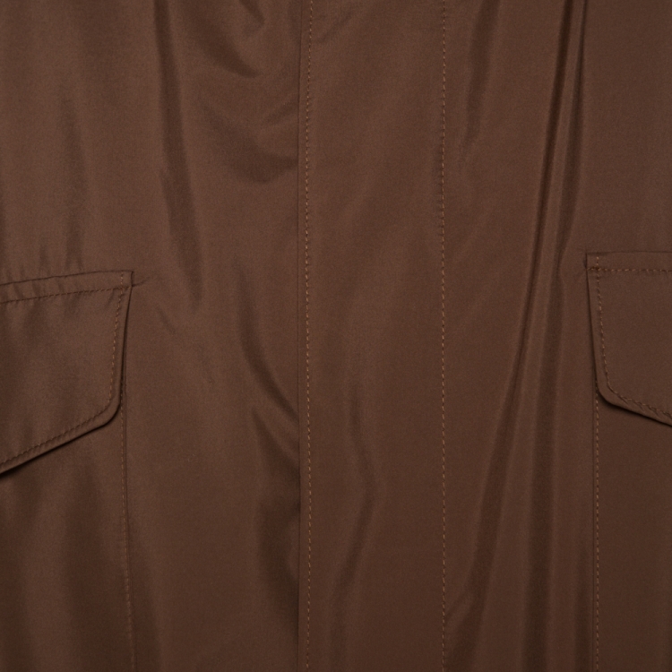 Pre Owned Loro Piana Brown Traveller Windmate Hooded Jacket XL