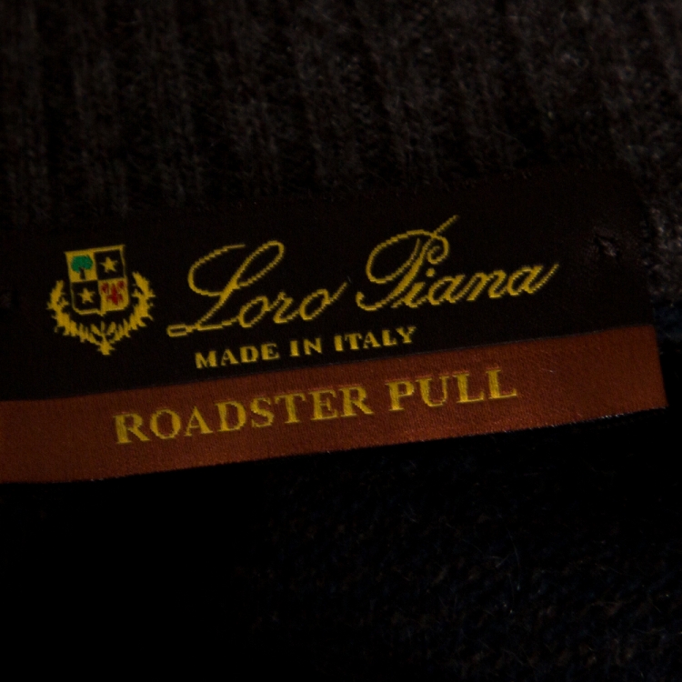 Pre Owned Loro Piana Brown Cashmere Roadster Pull Sweater L