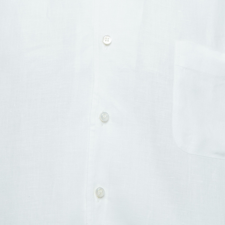 Pre Owned Loro Piana White Linen Button Front Shirt XL
