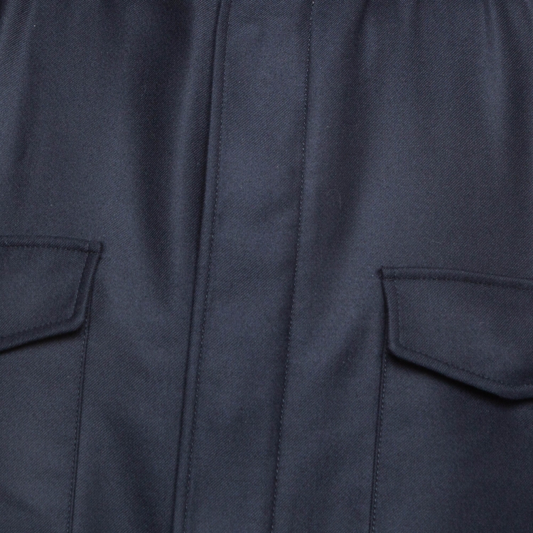 Pre Owned Loro Piana Navy Blue Gabardine Traveller Jacket L