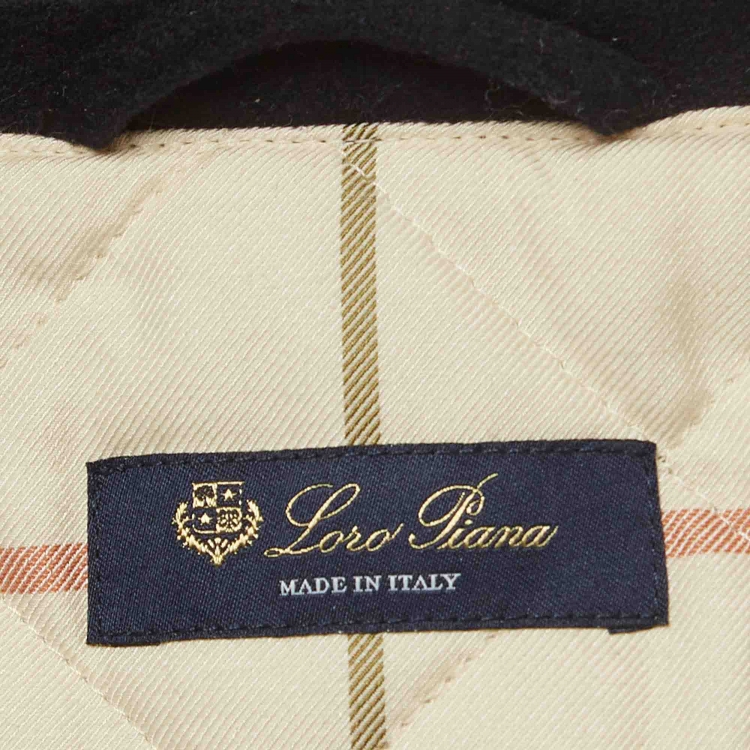 Pre Owned Loro Piana Navy Blue Cashmere Icer Jacket L