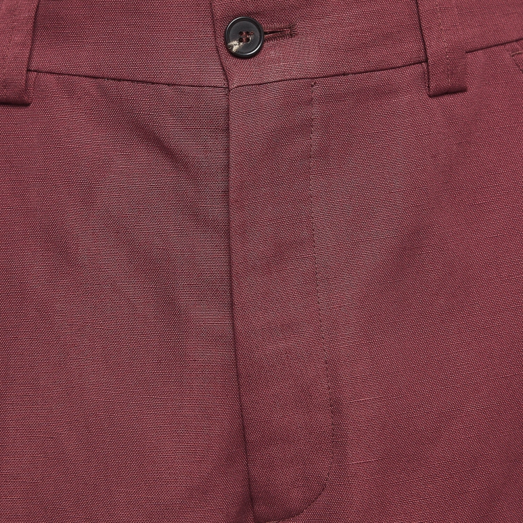 مملوكة مسبقًا Loro Piana Red Cotton & Linen Cargo Shorts 2XL