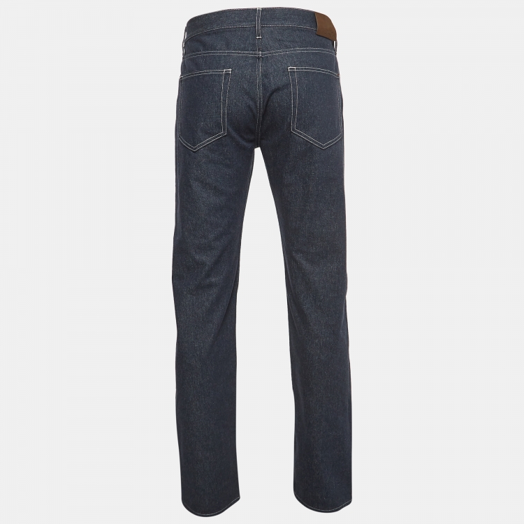 Pre Owned Loro Piana Blue Denim Jeans XL Waist 36"