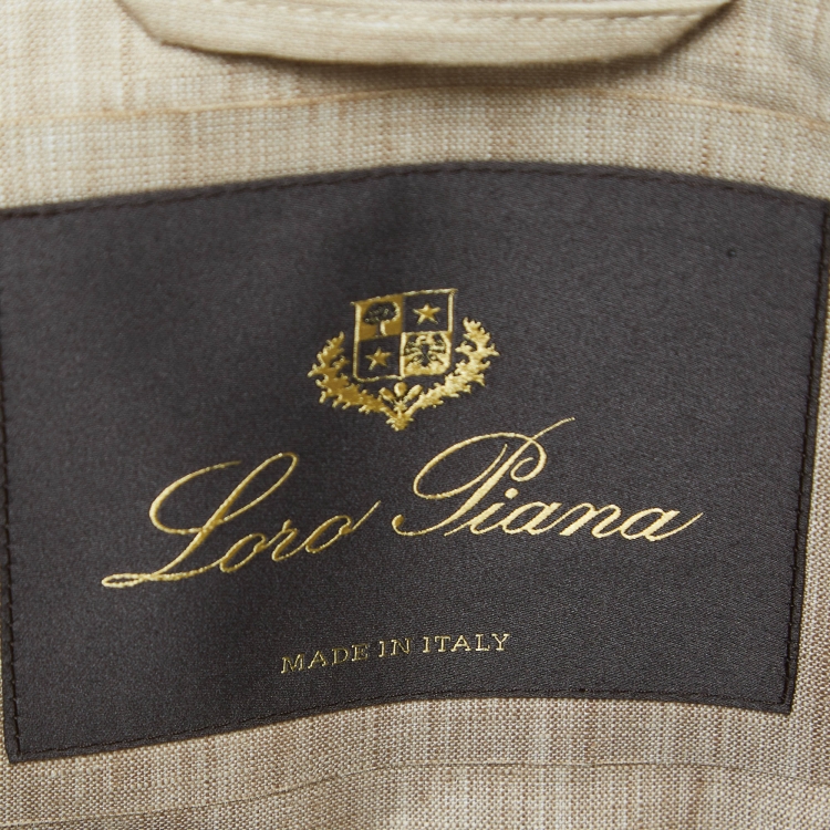 Pre Owned Loro Piana Beige Linen Zip-Up Miki Vest L