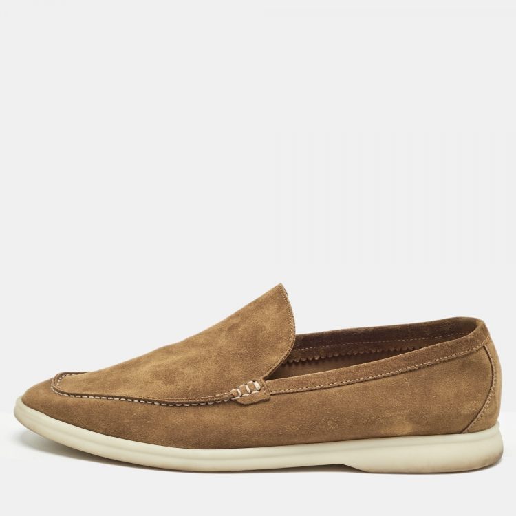 Loro Piana Summer Walk ブラウン スリッポン Loro Piana Summer Walk Suede Chocolate Loafers | FAE8124