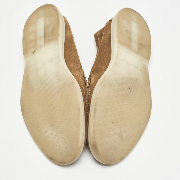 Pre Owned Loro Piana Brown Suede Summer Walk Loafers Size 43