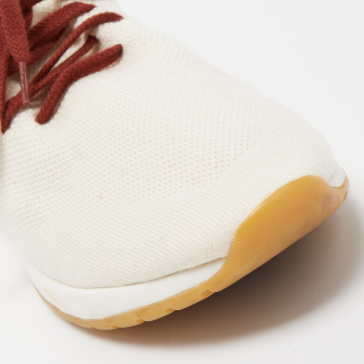 مملوكة مسبقًا Loro Piana Cream Knit Fabric 360 Flexy Walk Sneakers Size 41