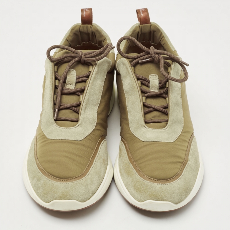 مملوكة مسبقًا Loro Piana Two Tone Nylon and Suede Modular Walk Sneakers Size 45
