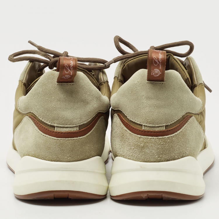 مملوكة مسبقًا Loro Piana Two Tone Nylon and Suede Modular Walk Sneakers Size 45