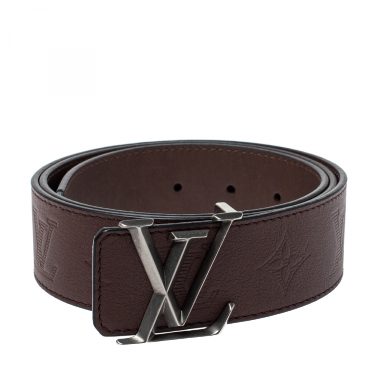 Louis Vuitton Black/Brown Leather Reversible Initiales Belt 90CM Louis  Vuitton