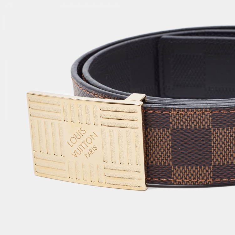 مملوكة مسبقًا Louis Vuitton Damier Ebene Canvas and Damier Infini Leather Reversible Belt 90 CM