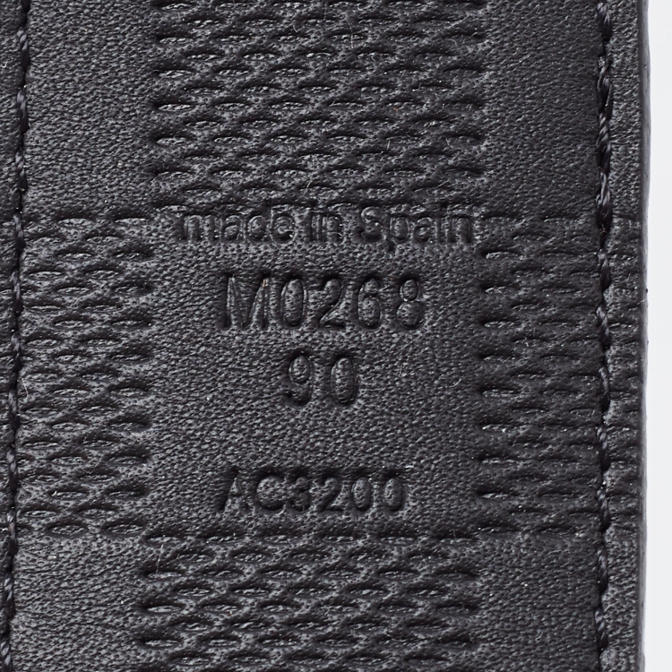 مملوكة مسبقًا Louis Vuitton Damier Ebene Canvas and Damier Infini Leather Reversible Belt 90 CM