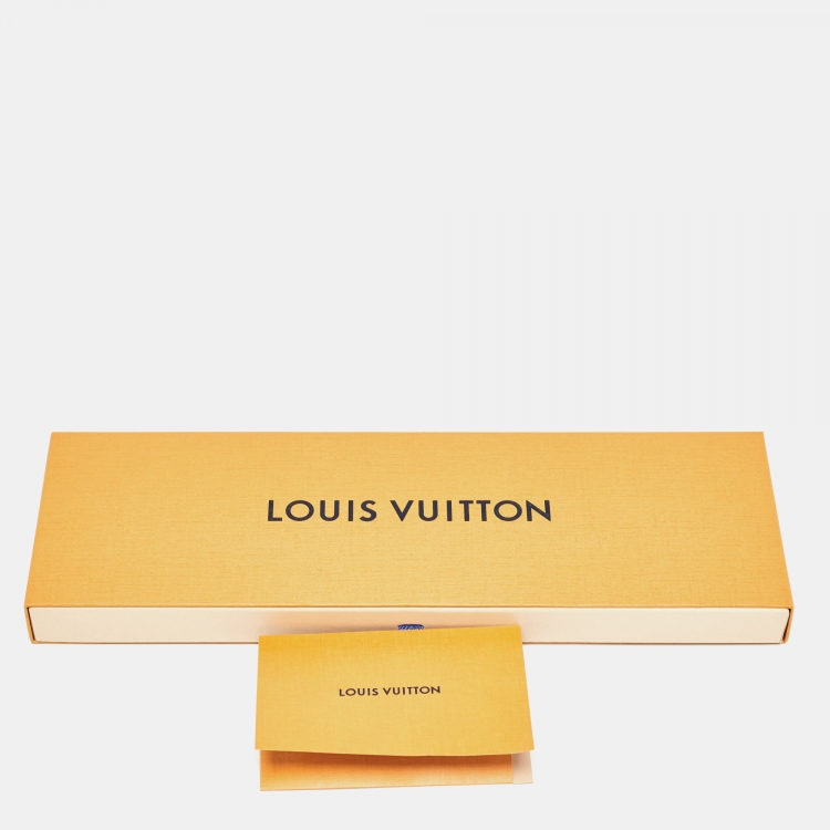 Pre Owned Louis Vuitton Blue Silk LV Dual Tie