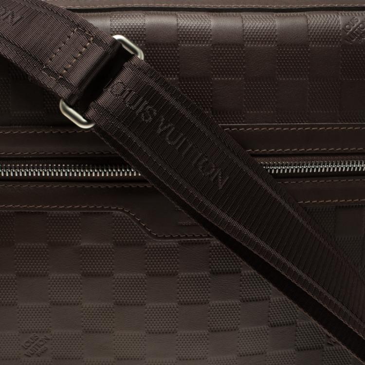 Pre Owned Louis Vuitton Brown Damier Infini Calypso Messenger MM Bag 