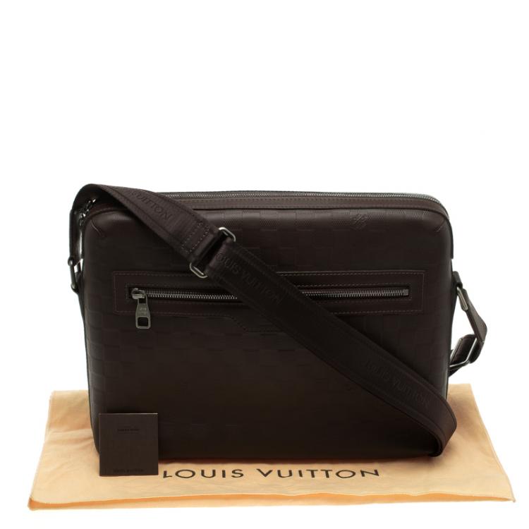 Pre Owned Louis Vuitton Brown Damier Infini Calypso Messenger MM Bag 