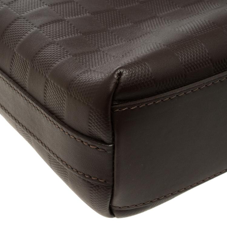 Pre Owned Louis Vuitton Brown Damier Infini Calypso Messenger MM Bag 