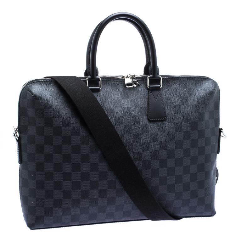 Pre Owned Louis Vuitton Damier Graphite Canvas Porte Documents Jour Messenger Bag