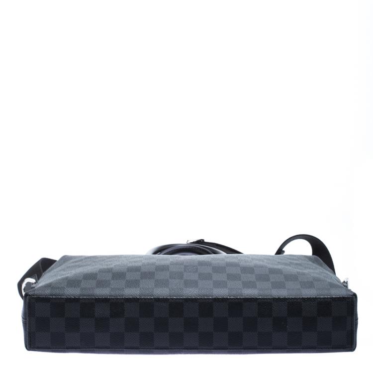 Pre Owned Louis Vuitton Damier Graphite Canvas Porte Documents Jour Messenger Bag