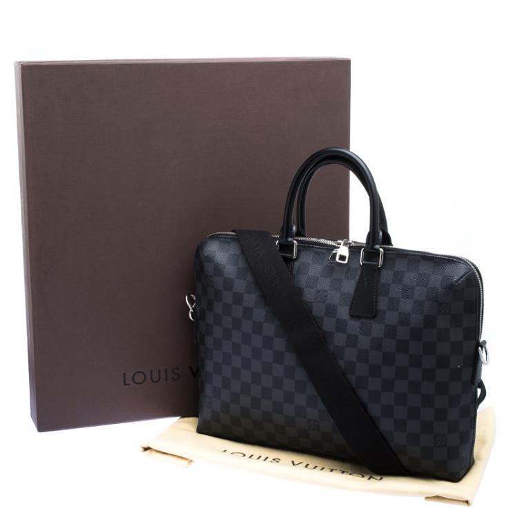 Pre Owned Louis Vuitton Damier Graphite Canvas Porte Documents Jour Messenger Bag