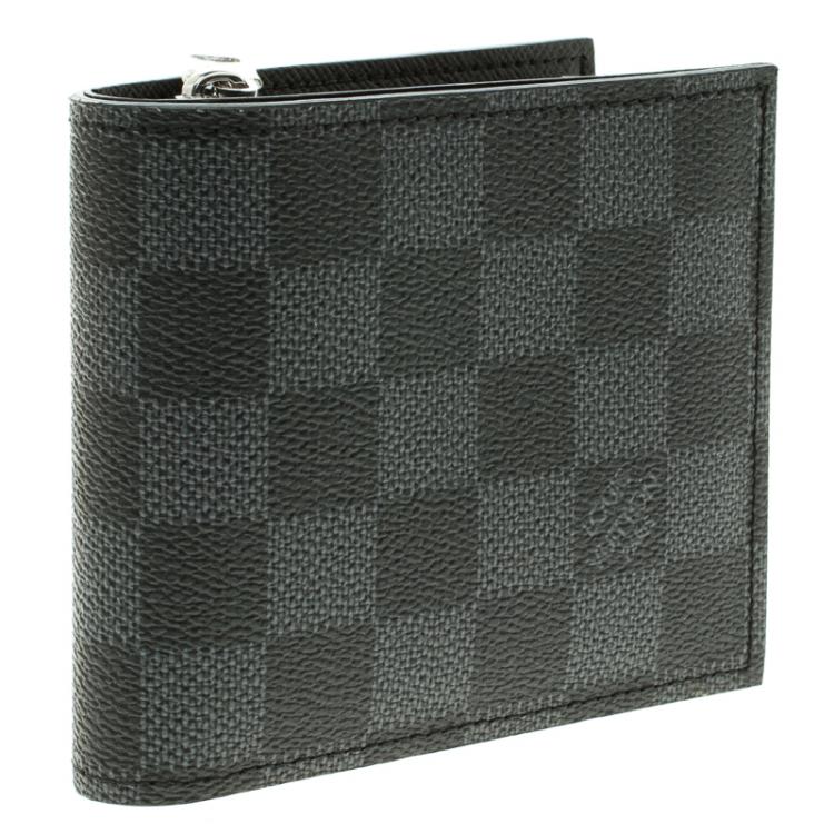 Pre Owned Louis Vuitton Damier Graphite Canvas Amerigo Wallet