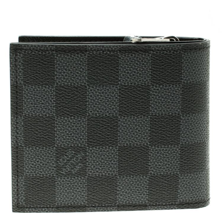 Pre Owned Louis Vuitton Damier Graphite Canvas Amerigo Wallet
