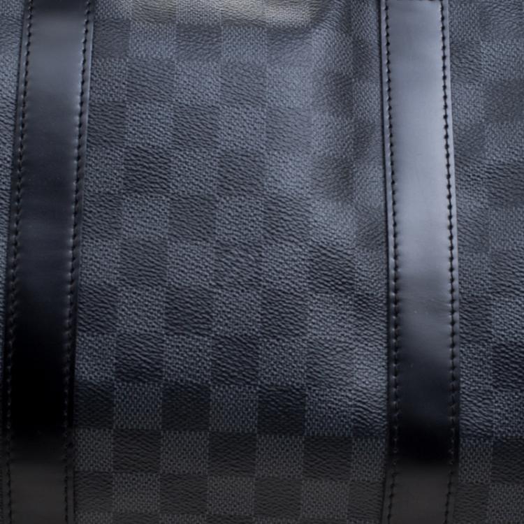 Pre Owned Louis Vuitton Damier Graphite Canvas Keepall Bandouliere 55