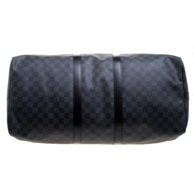 Pre Owned Louis Vuitton Damier Graphite Canvas Keepall Bandouliere 55