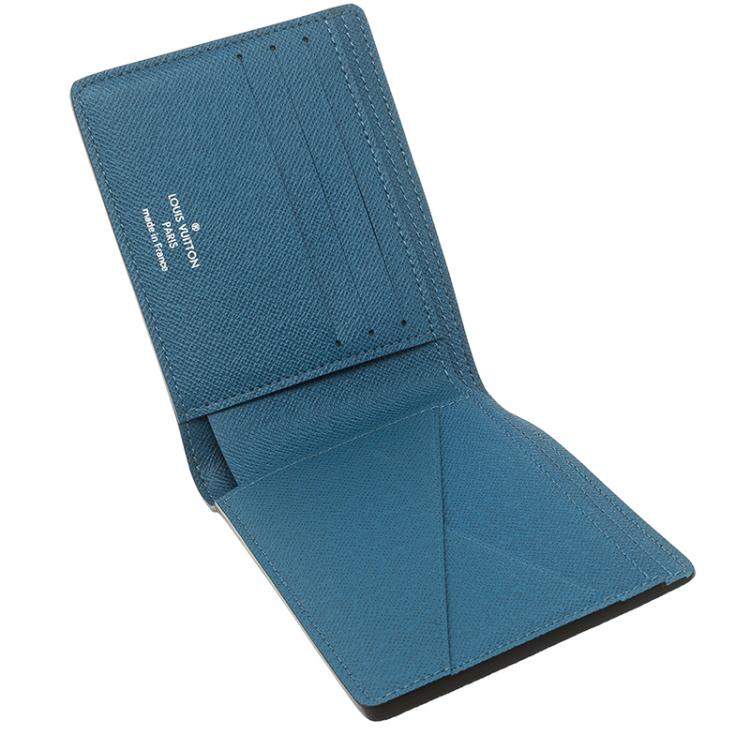 Louis Vuitton Virgil Abloh Blue Monogram Bandana Slender Wallet 76lk67   Bagriculture
