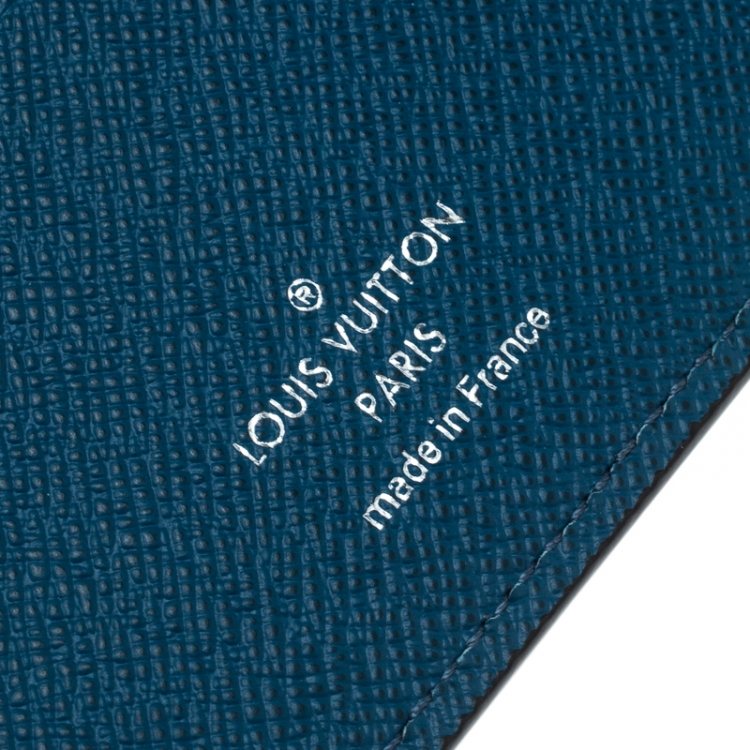 Pre Owned Louis Vuitton Cyan Epi Leather Multiple Bifold Wallet