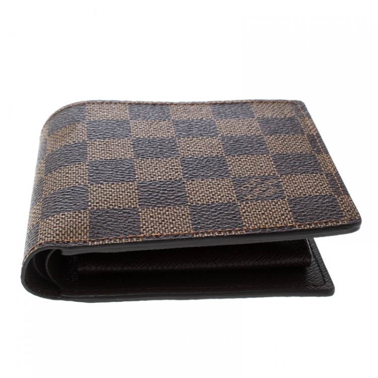 Pre Owned Louis Vuitton Damier Ebene Canvas Marco Wallet
