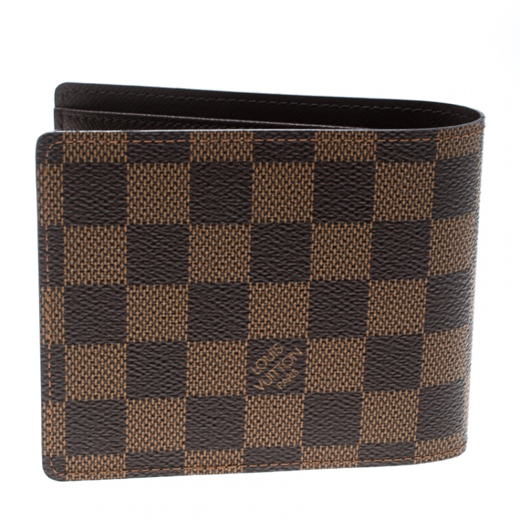 Pre Owned Louis Vuitton Damier Ebene Florin Wallet