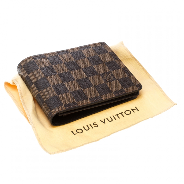 Pre Owned Louis Vuitton Damier Ebene Florin Wallet