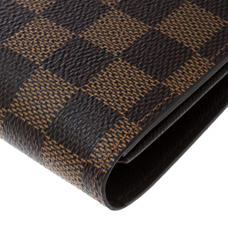 Pre Owned Louis Vuitton Damier Ebene Canvas Florin Wallet